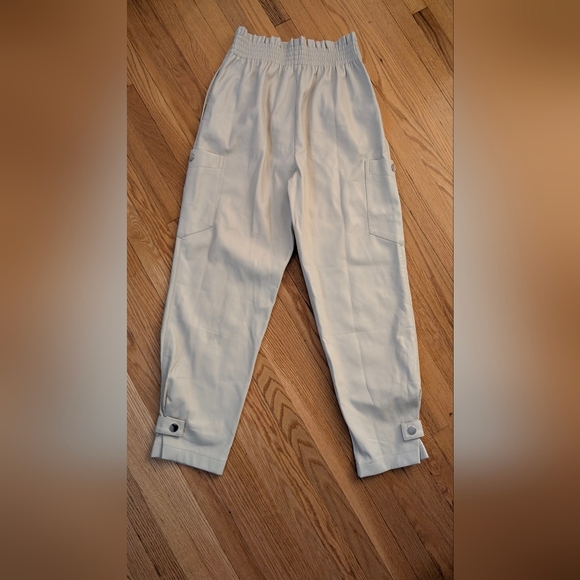 Zara Beige Elastic Waist Pants - Picture 4 of 5